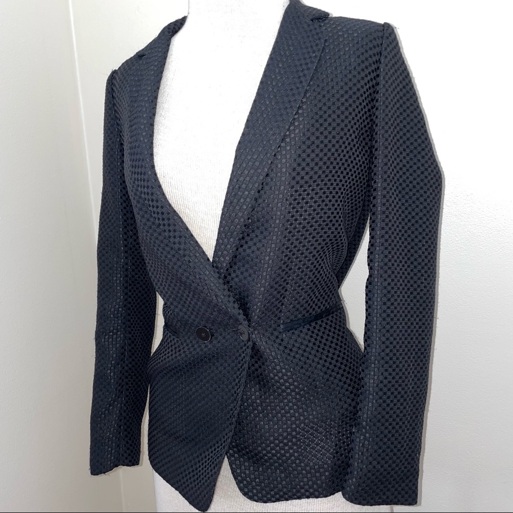 SANDRO paris  $590 black Verica textured blazer size 36 small - Picture 5 of 13